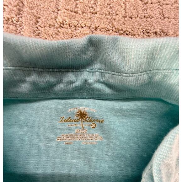 Island Shores Men's Aqua/Seafoam Green Polo Shirt XXL - Picture 6 of 6